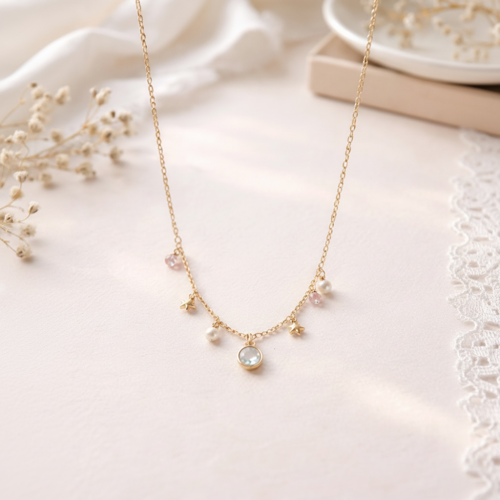 Collier en acier inoxydable plaqué or