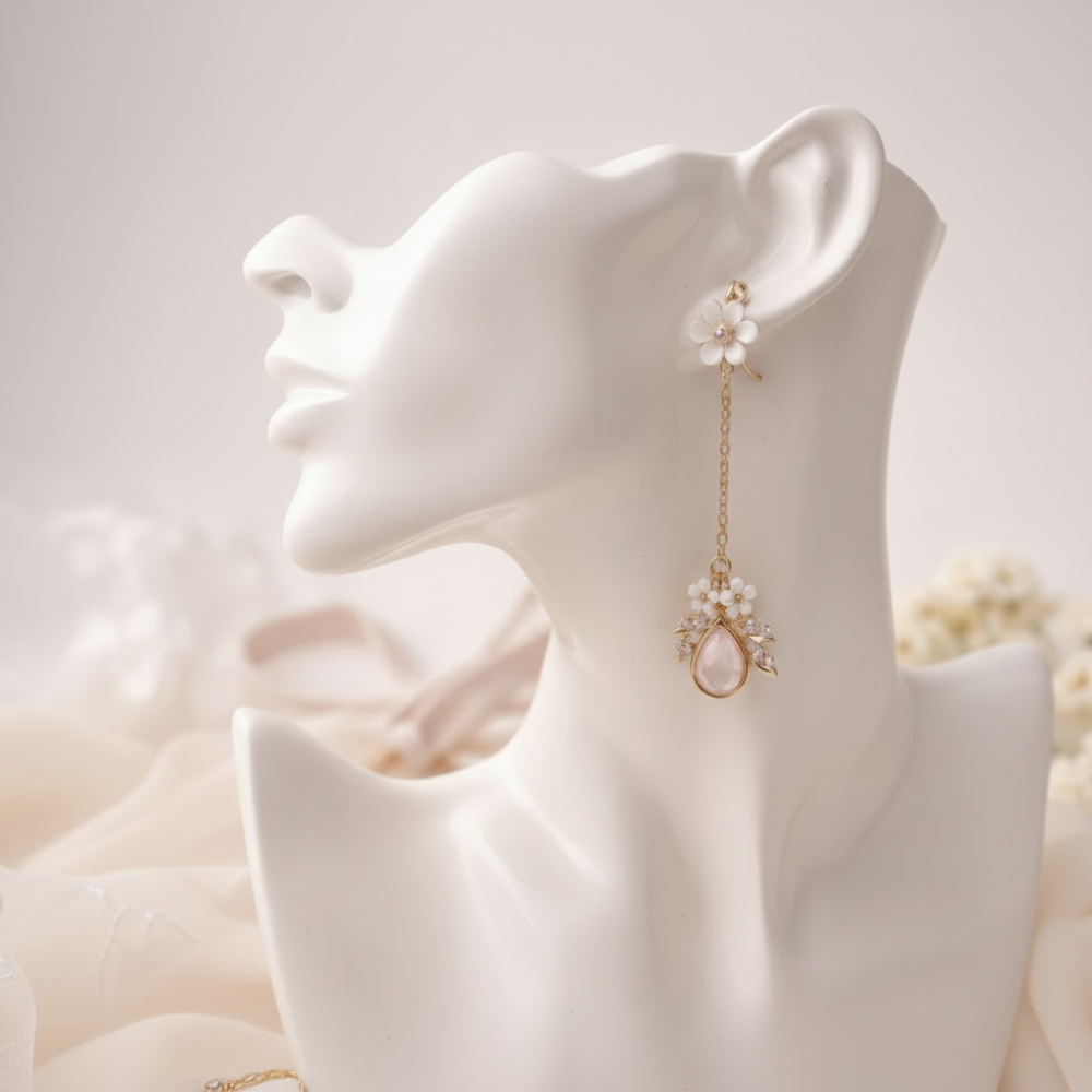 Boucles d'oreilles en acier inoxydable doré