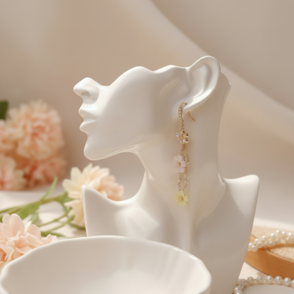 Boucles d'oreilles en acier inoxydable plaqué or